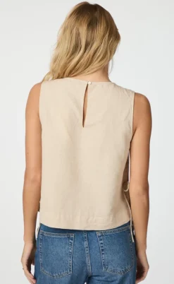 Neo Noir Top - Svetlana Linen - Sand