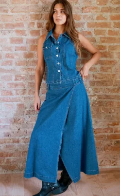 Neo Noir Top - Sylvie - Blue