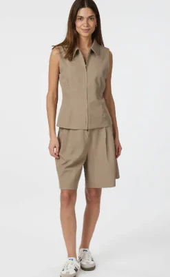 Neo Noir Vest - Annabella Structure - Dark Taupe