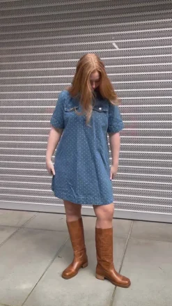 Nümph Kjole - Haddie - Medium Blue Denim