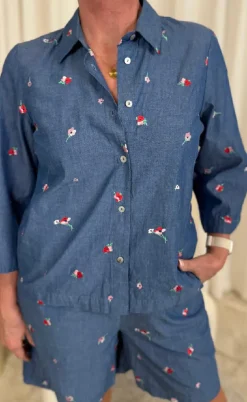 Nümph Skjorte - Zira - Blueprint