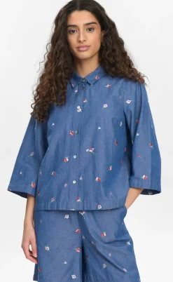 Nümph Skjorte - Zira - Blueprint