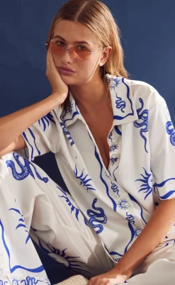 Noella Bluse - Kealy - Chana Blue Print