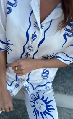 Noella Bluse - Kealy - Chana Blue Print