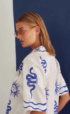 Noella Bluse - Kealy - Chana Blue Print