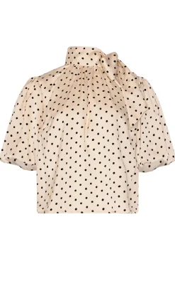 Noella Bluse - Kesha - Carmine White Print