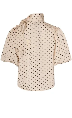 Noella Bluse - Kesha - Carmine White Print