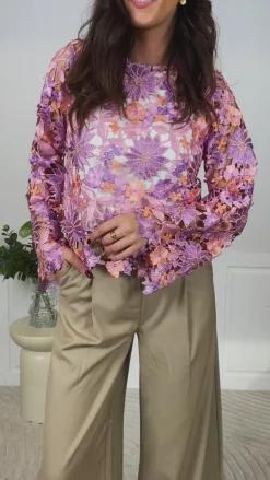 Noella Bluse - Kezzie - Lilac Mix