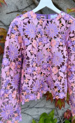 Noella Bluse - Kezzie - Lilac Mix