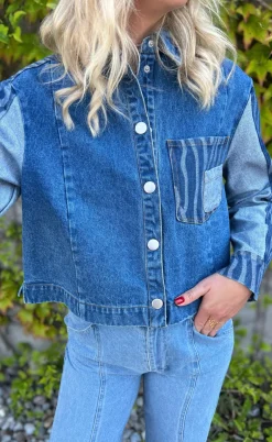 Noella Bluse - Kimbra - Patch Denim