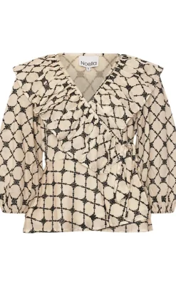 Noella Bluse - Kolina - Ivory Black