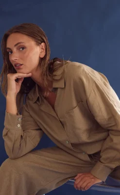 Noella Bluse - Lakelynn - Timber Brown