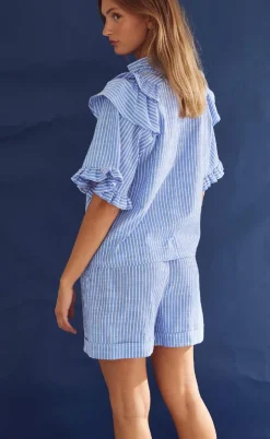 Noella Bluse - Lesly - Blue Stripe
