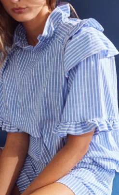 Noella Bluse - Lesly - Blue Stripe