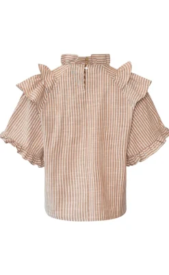 Noella Bluse - Lesly - Sand Stripe