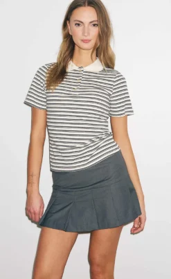 Noella Bluse - Leyna - Sugar Grey Stripe