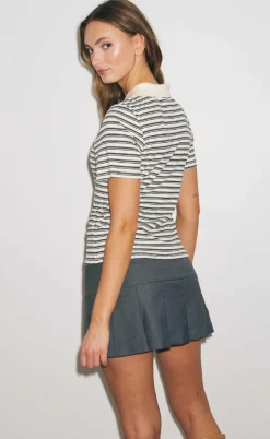 Noella Bluse - Leyna - Sugar Grey Stripe