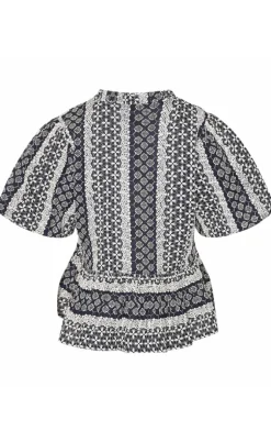 Noella Bluse - Lorraine - Navy Sugar