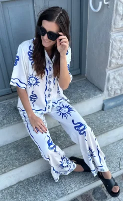 Noella Bukser - Kimona - Chana Blue Print