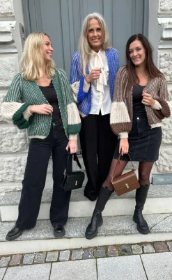 Noella Cardigan - Liana - Cream/Cobalt Blue