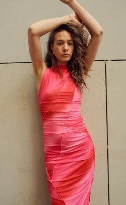 Noella Kjole - Sutton - Dicy Pink Print