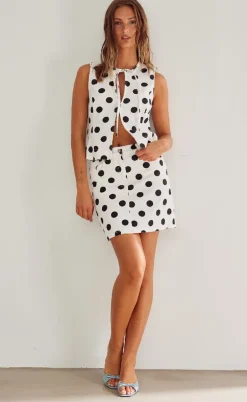 Noella Nederdel - Kambria - Carmella White Print