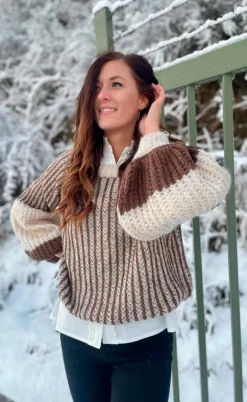 Noella Sweater - Liana - Beige/Brown