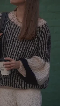 Noella Sweater - Liana - Cream/Black