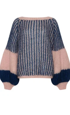 Noella Sweater - Liana - Rose/Navy