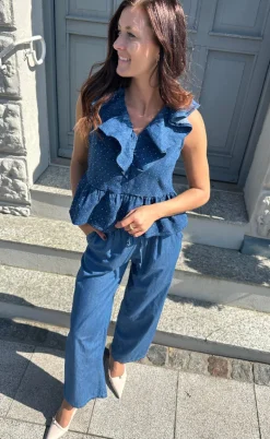 Noella Top - Louisa - Blue Wash