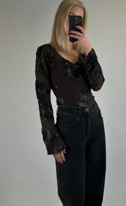 Noella Top - Lucille - Chocolate Black