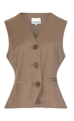Noella Vest - Kasaundra - Timber Brown