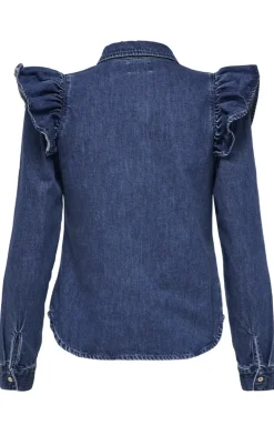 ONLY Bluse - Indigo - Dark Blue Denim