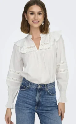 ONLY Bluse - Julia - Cloud Dancer