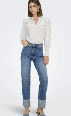 ONLY Bluse - Julia - Cloud Dancer