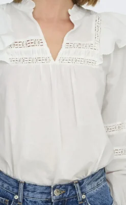 ONLY Bluse - Julia - Cloud Dancer