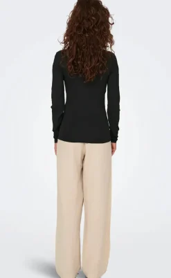 ONLY Bluse - Lea Deep 2 Ways - Black