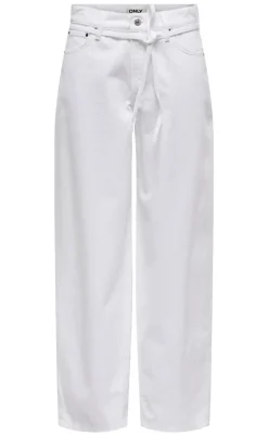 ONLY Bukser - Gianna - White Denim