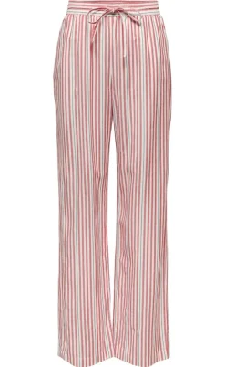 ONLY Bukser - Windy Life - Cloud Dancer w. High Risk Red/Black