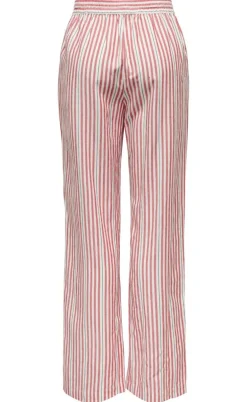 ONLY Bukser - Windy Life - Cloud Dancer w. High Risk Red/Black