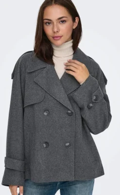 ONLY Jakke - Maisy Wool Life - Dark Grey Melange