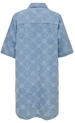 ONLY Kjole - Belle Print - Light Blue Denim