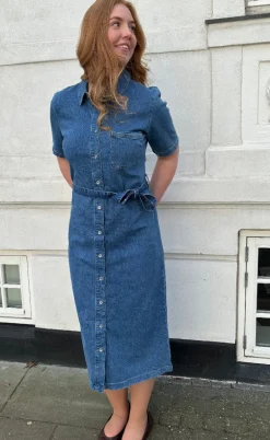 ONLY Kjole - Lana SS Long - Medium Blue Denim