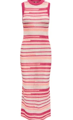 ONLY Kjole - Merida Life - Fuchsia Fedora Ecru/Papaya Punch