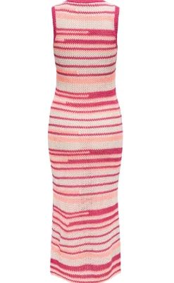 ONLY Kjole - Merida Life - Fuchsia Fedora Ecru/Papaya Punch