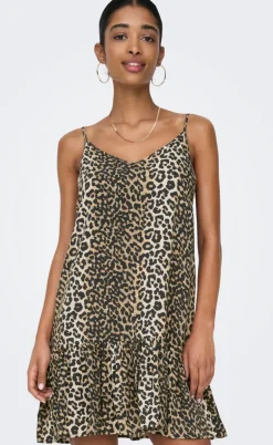 ONLY Kjole - Nova Vis Giu - Timberwolf w. Wildlife