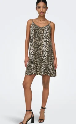 ONLY Kjole - Nova Vis Giu - Timberwolf w. Wildlife