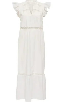 ONLY Kjole - Sunny Capsl Frill - Cloud Dancer