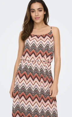 ONLY Kjole - Winner - Cloud Dancer Arabian zigzag