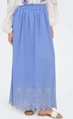 ONLY Nederdel - Tulum - Blue Bonnet